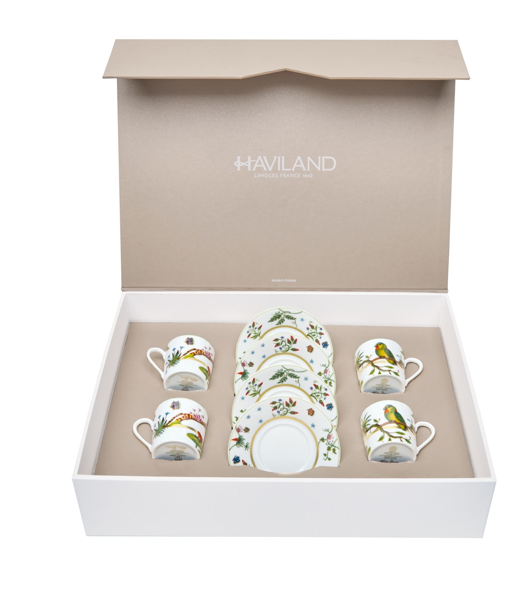 Haviland, Alain Thomas, Set of 4 coffee cups saucers