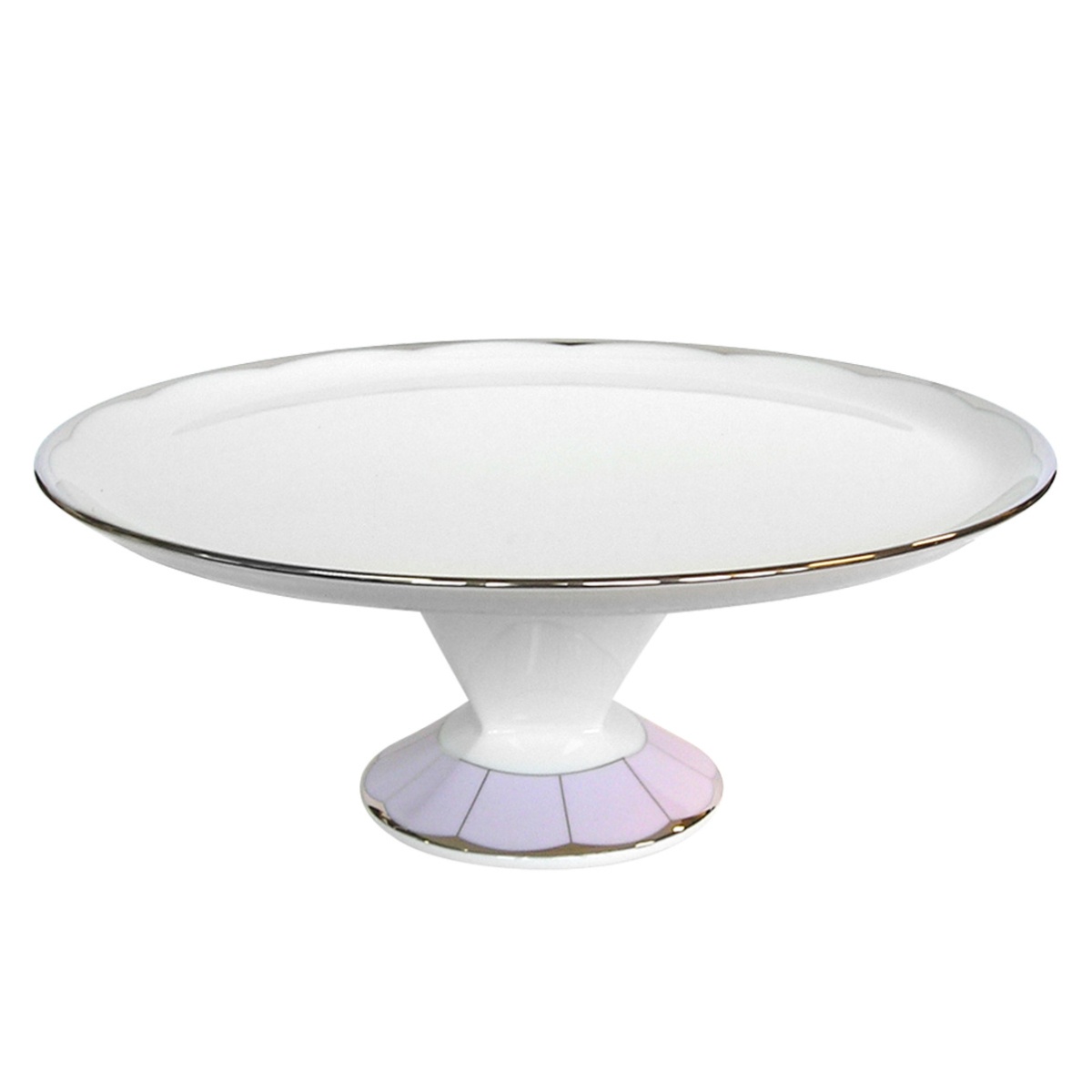 Haviland, Illusion Lavande, Footed cake platter