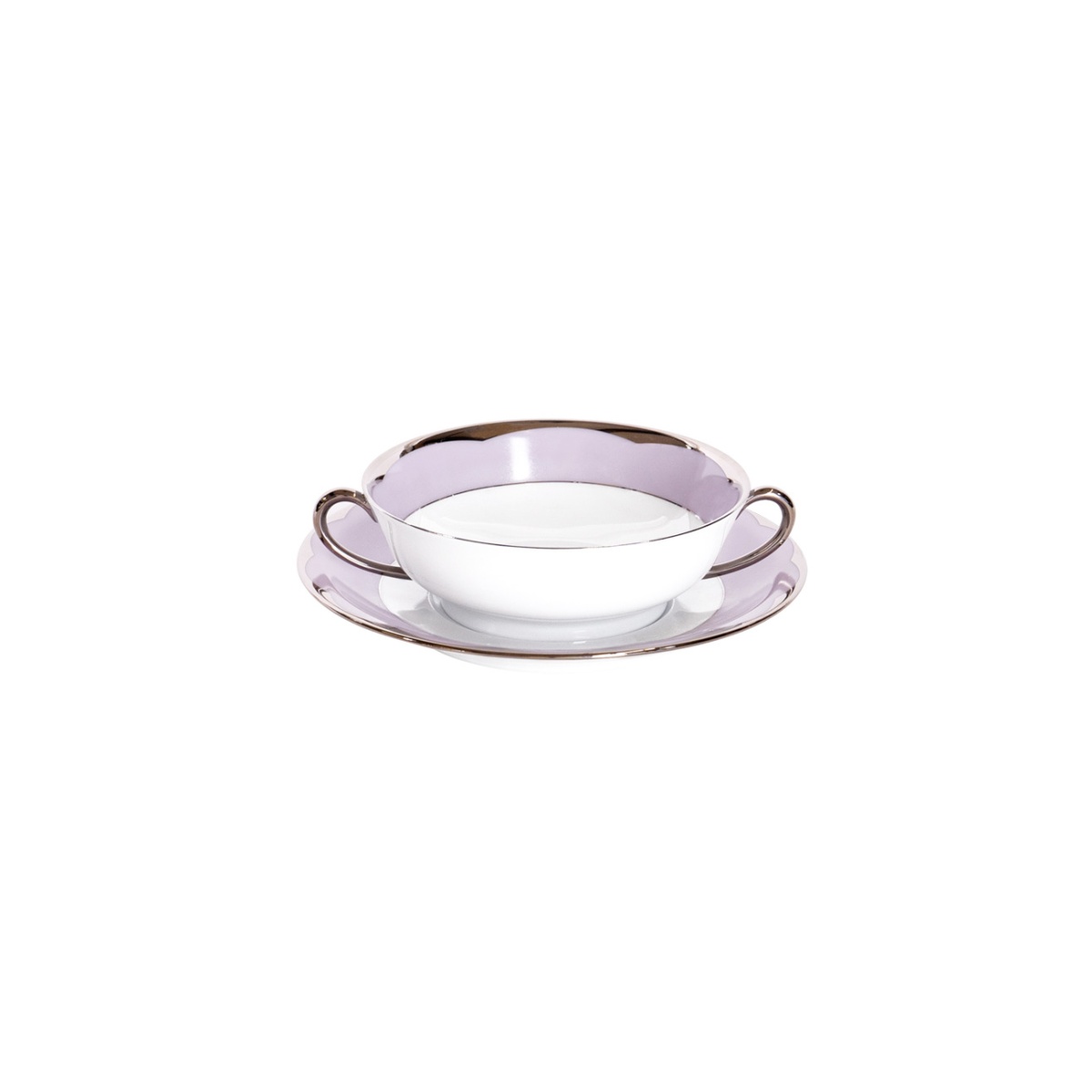 Haviland, Illusion Lavande, Soup cup and saucer