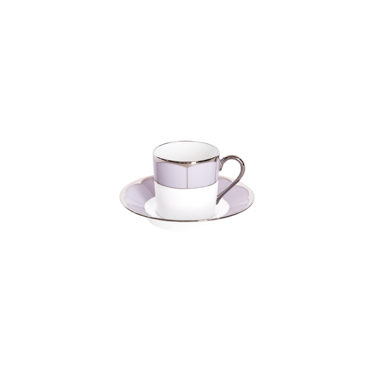 Haviland, Illusion Lavande, Coffee cup and saucer