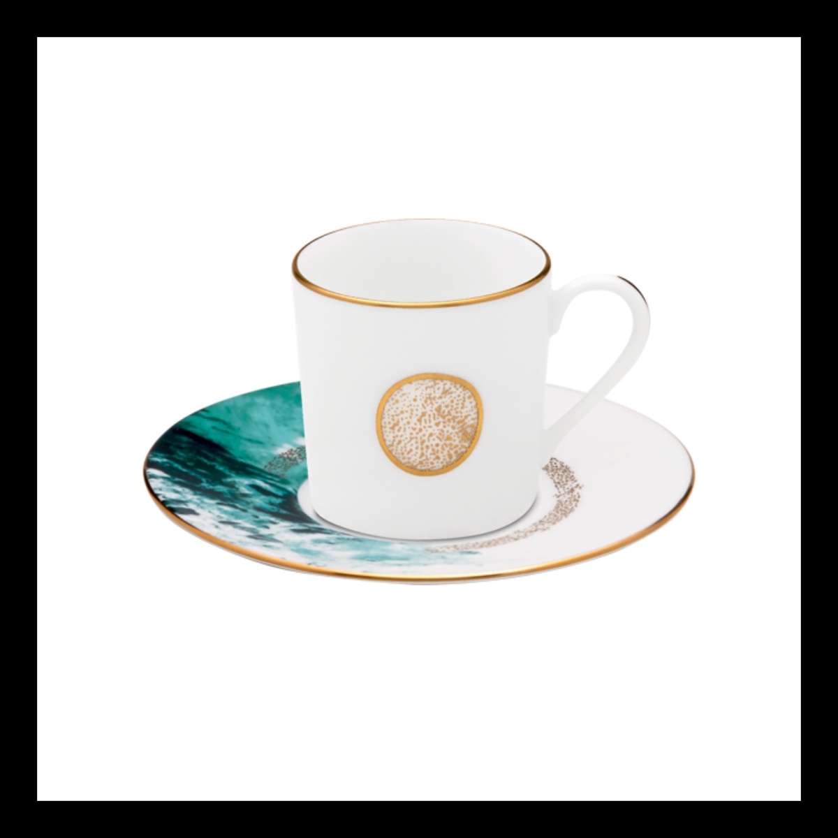 Haviland, Océan bleu, Coffee cup and saucer