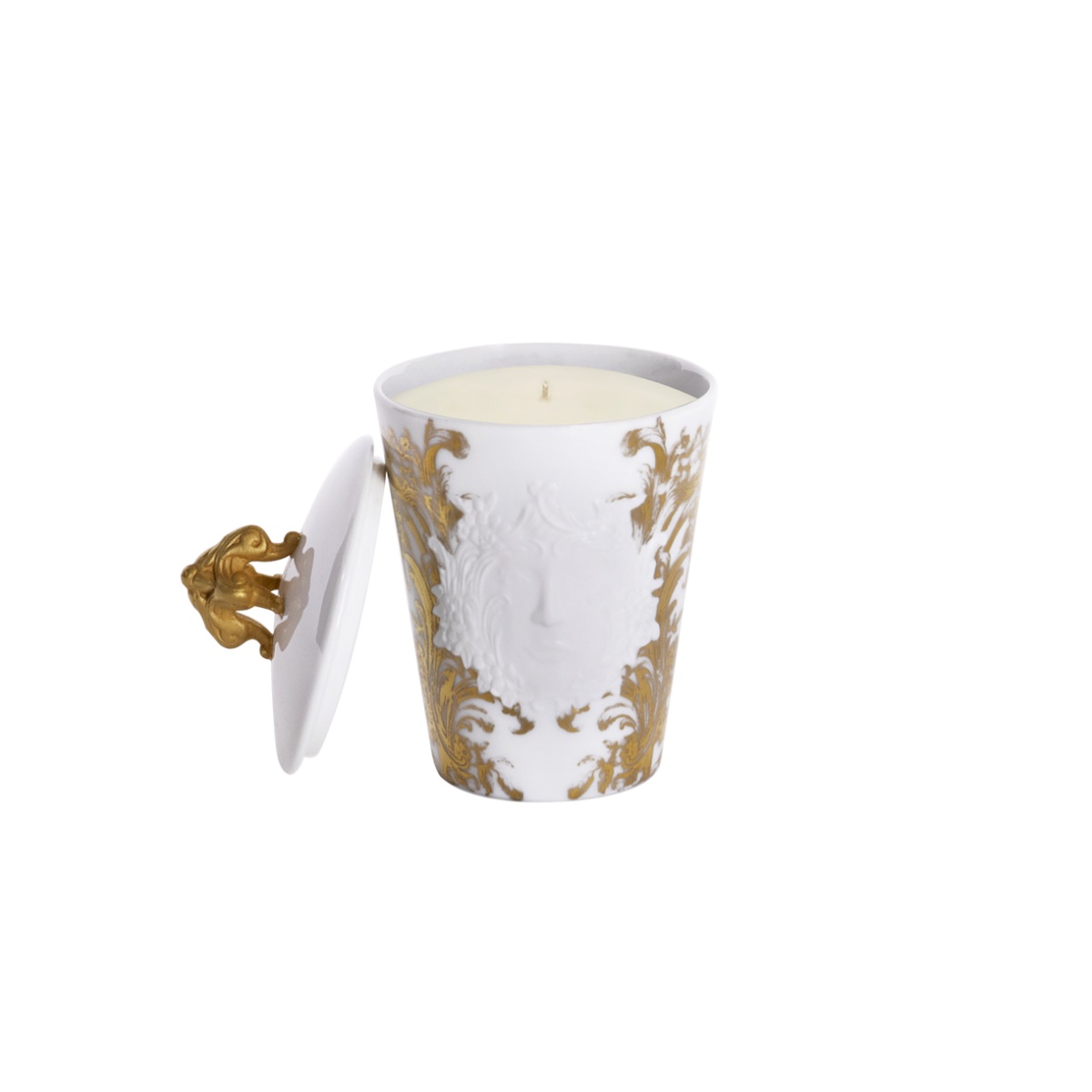 Haviland, Stanislas gold, Small scented candle with lid