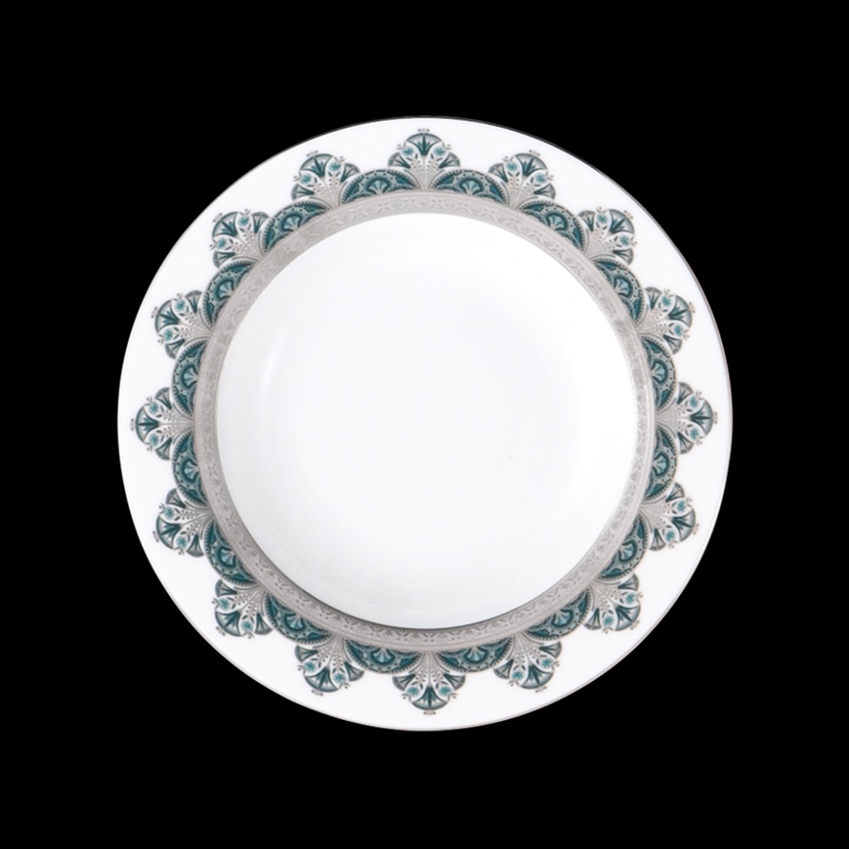 Haviland, Rêves du Nil Platinum, Rim Soup Plate, set of 2