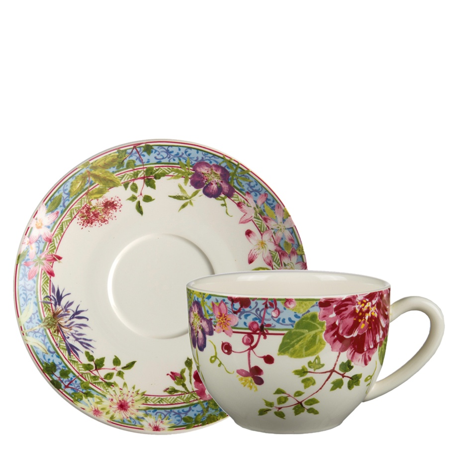 Gien, Millefleurs, Jumbo cup and saucer