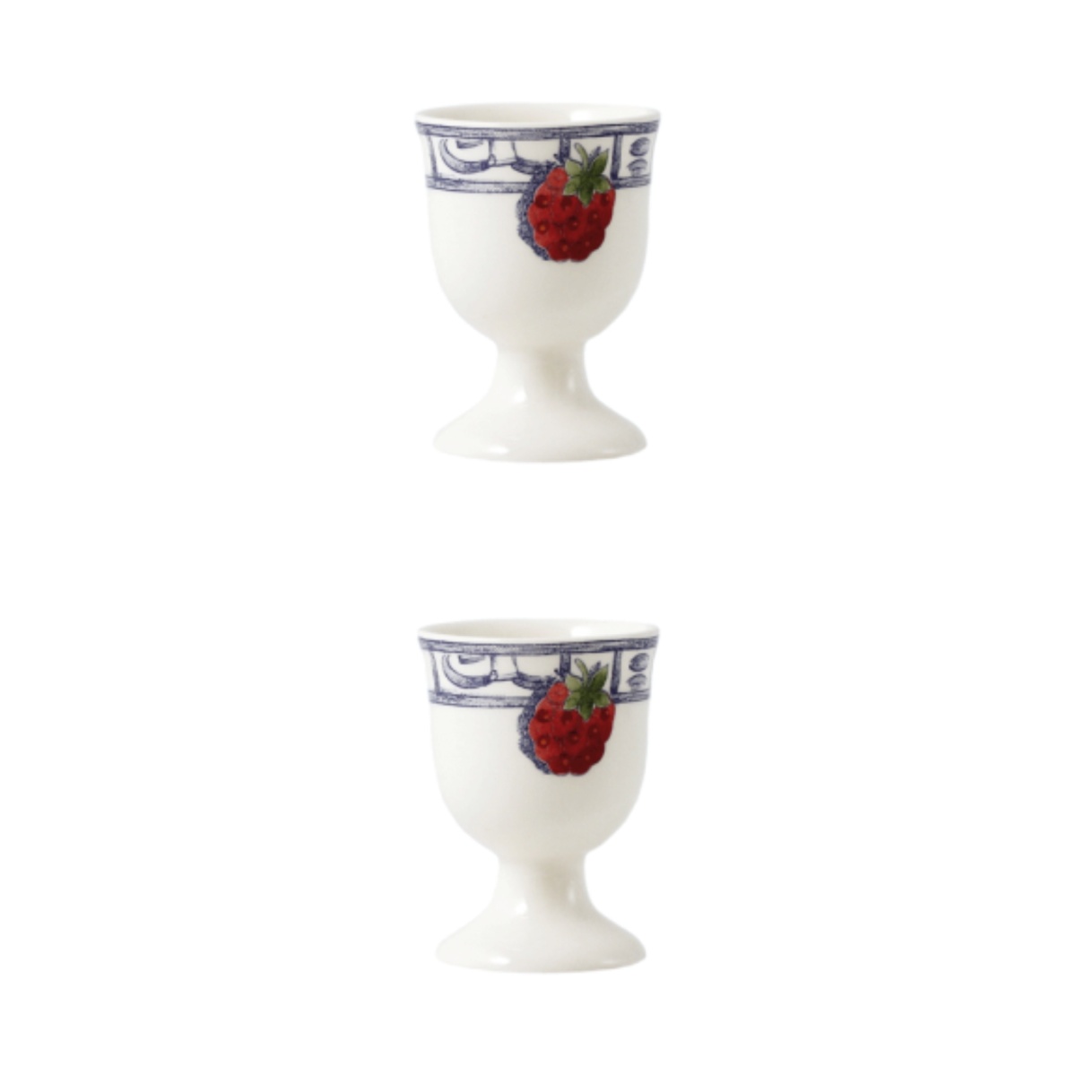 Gien, Oiseau Bleu Fruits, Egg cup, set of 2