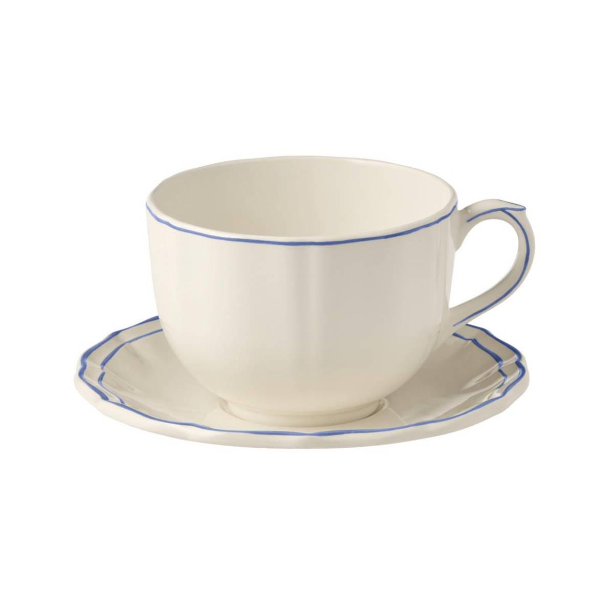 Gien, Filet Bleu, Jumbo cup & saucer