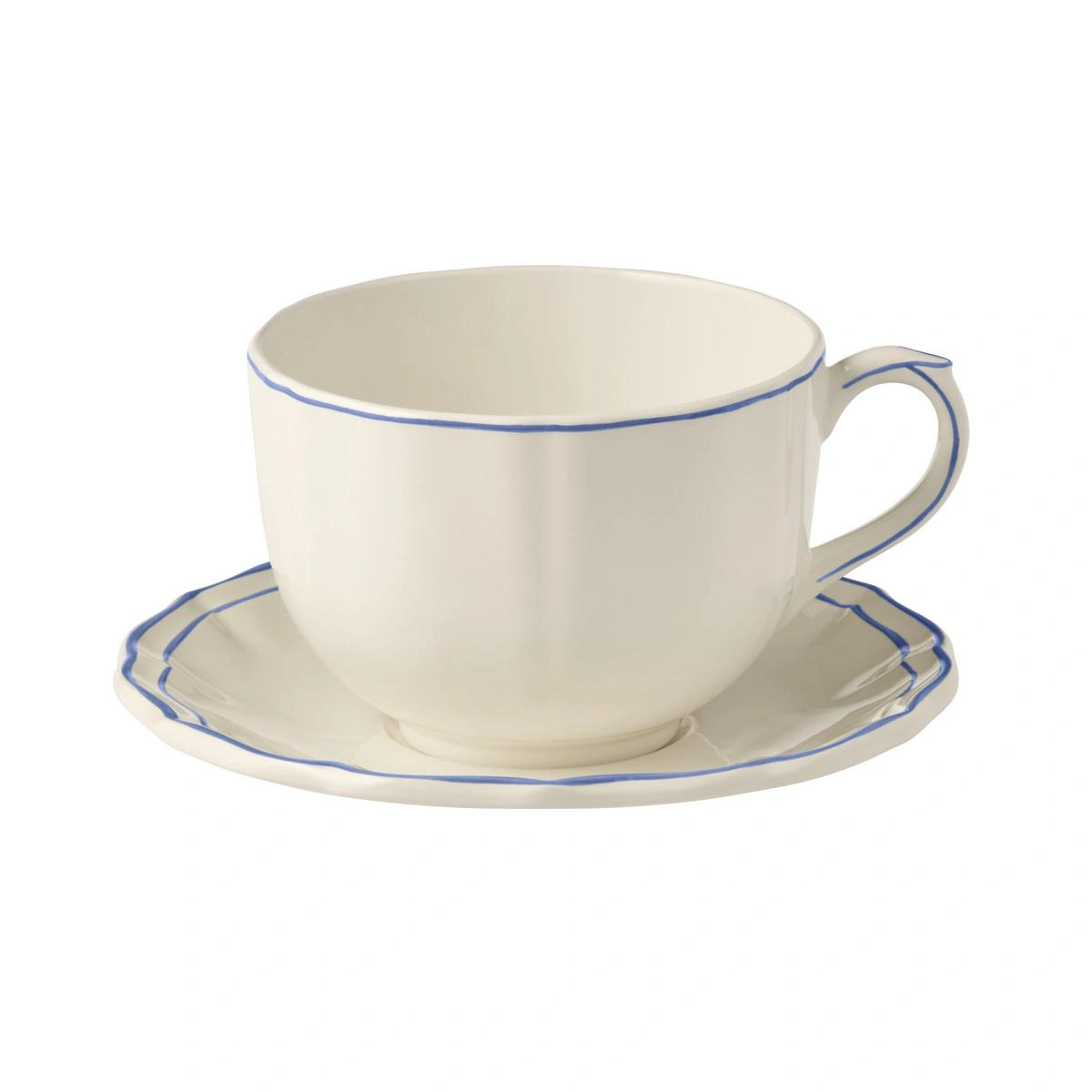 Gien, Filet Bleu, Jumbo cup & saucer