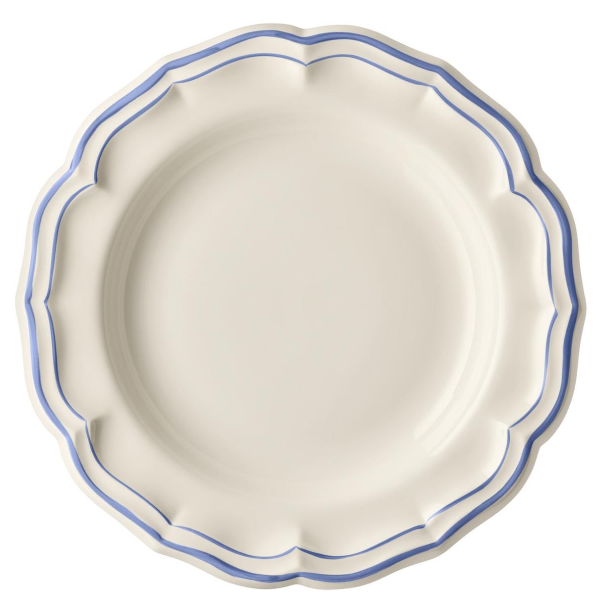 Gien, Filet Bleu, Deep round platter