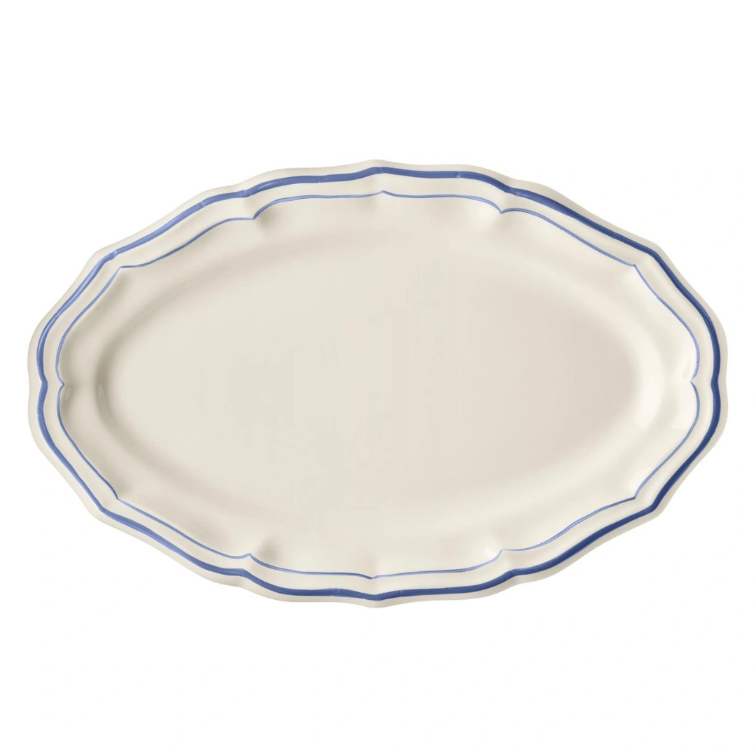 Gien, Filet Bleu, Oval platter