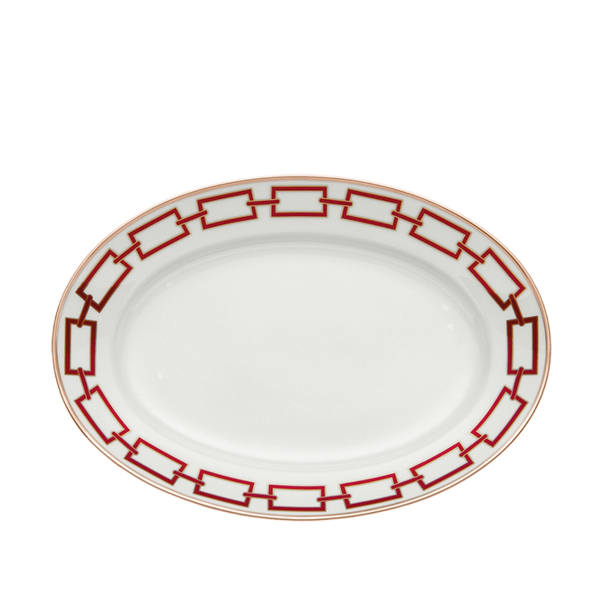 Ginori 1735, Catene, Scarlatto, Oval platter medium