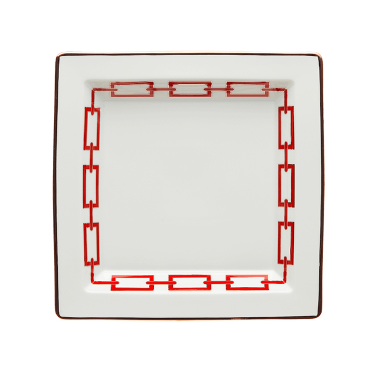 Ginori 1735, Catene, Scarlatto, Large squared platter