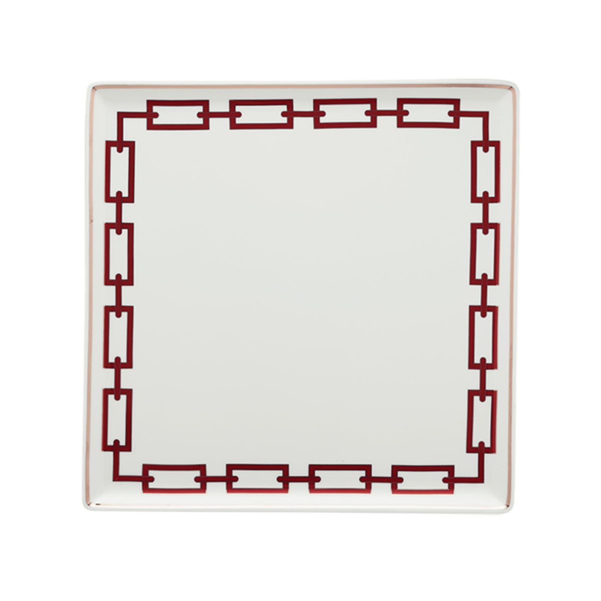Ginori 1735, Catene, Scarlatto, Squared plate