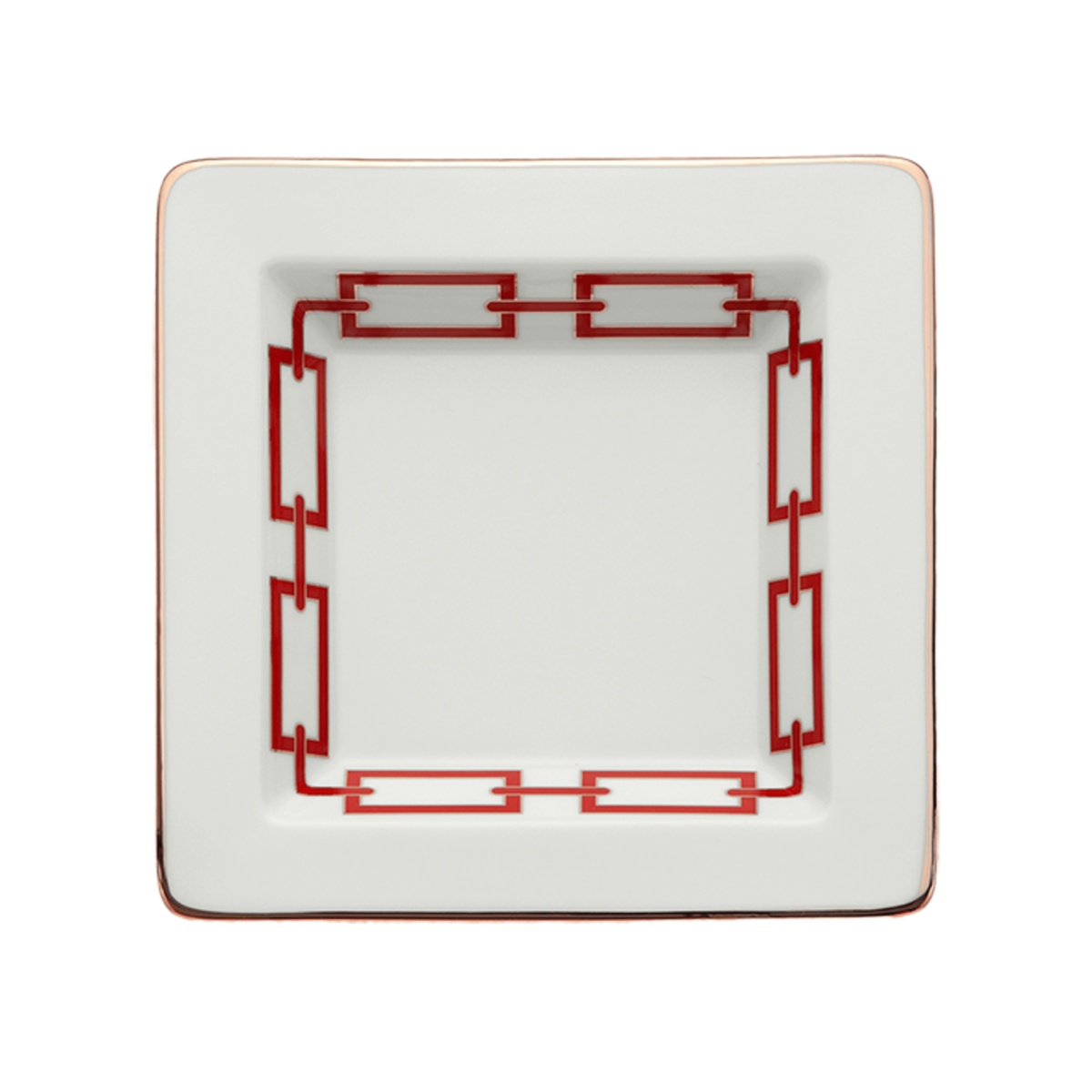 Ginori 1735, Catene, Scarlatto, Small squared platter