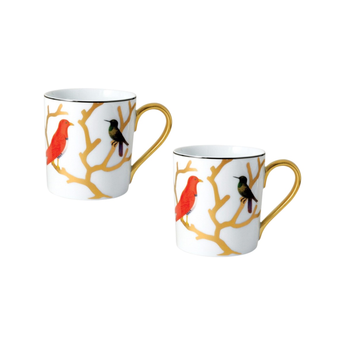 Bernardaud, Aux Oiseaux, Set of 2 mugs