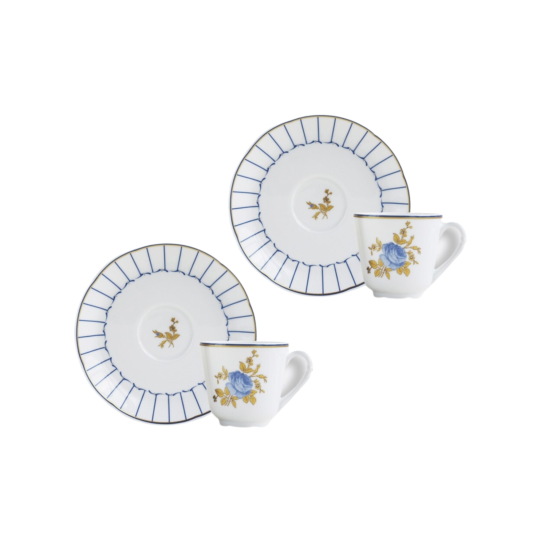 Bernardaud, Brocante, Set of 2 coffee cups and saucers