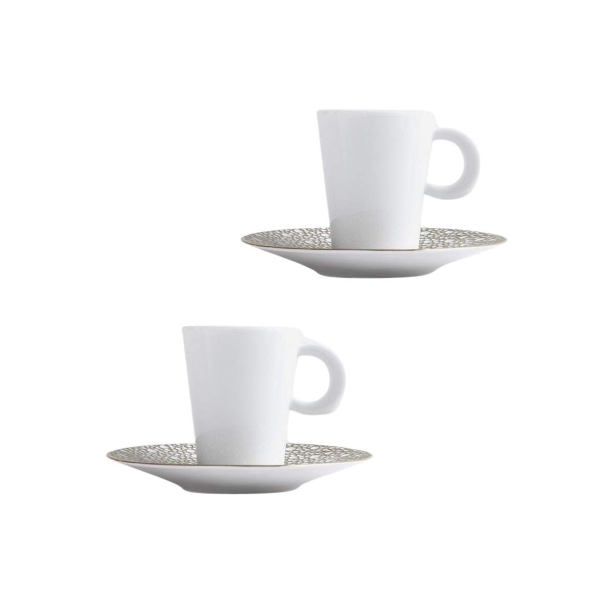 Bernardaud, Ecume Mordoré, Set of 2 coffee cups & saucers