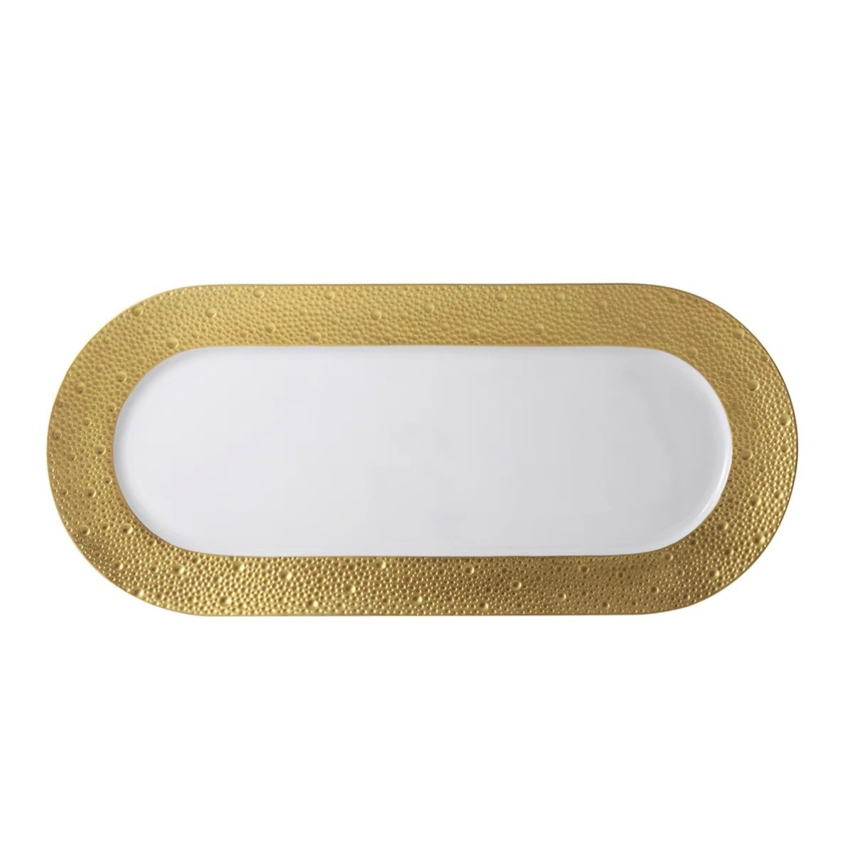 Bernardaud, Ecume Gold, Rectangular cake platter