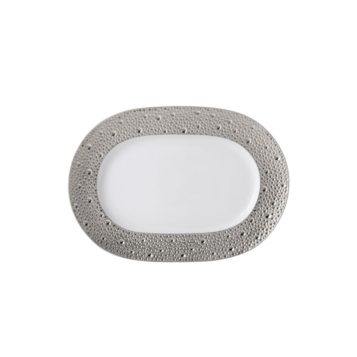 Bernardaud, Ecume Platinum, Relish dish