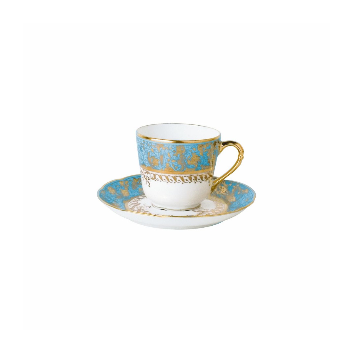 Bernardaud, Eden turquoise, Espresso cup and saucer