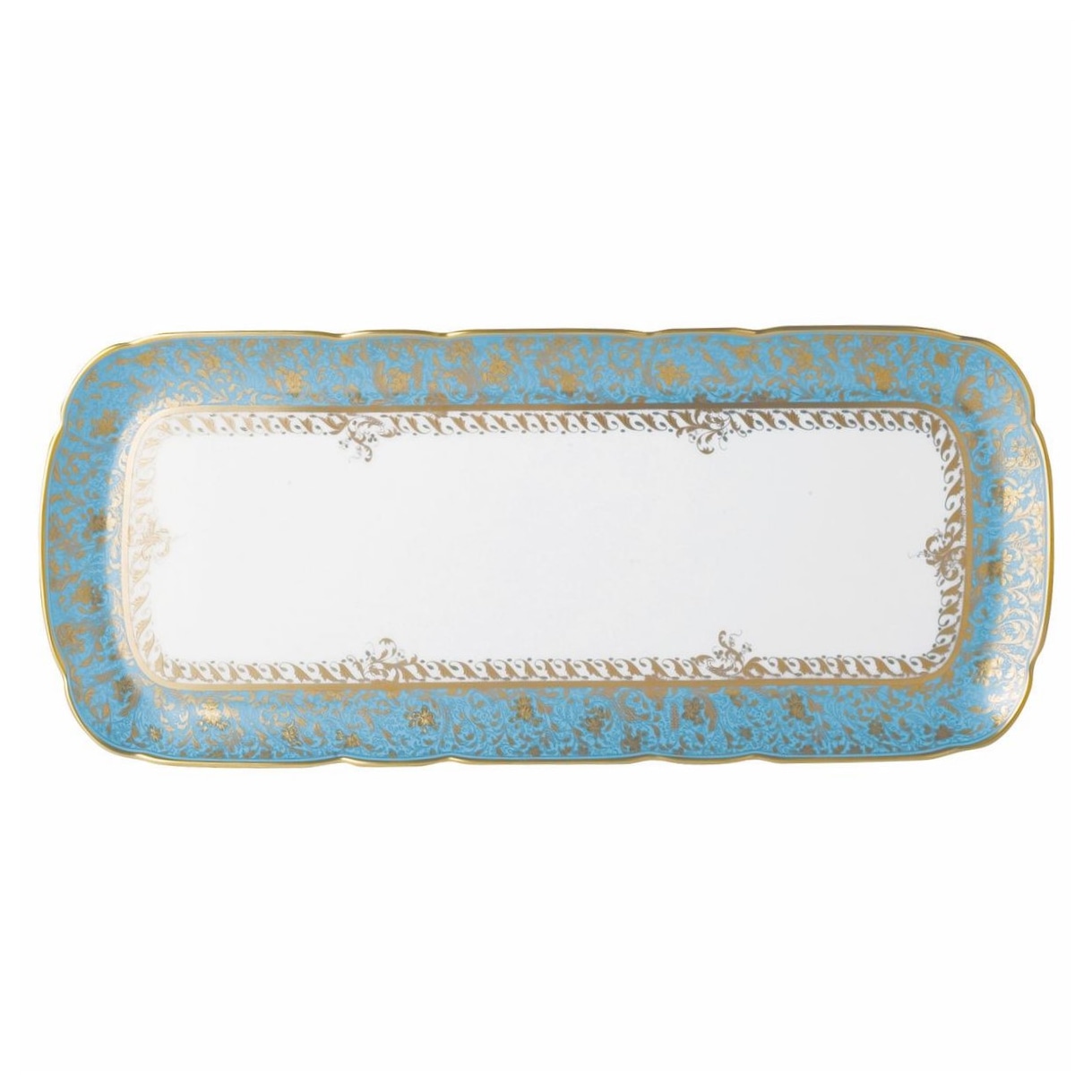 Bernardaud, Eden turquoise, Rectangular cake platter