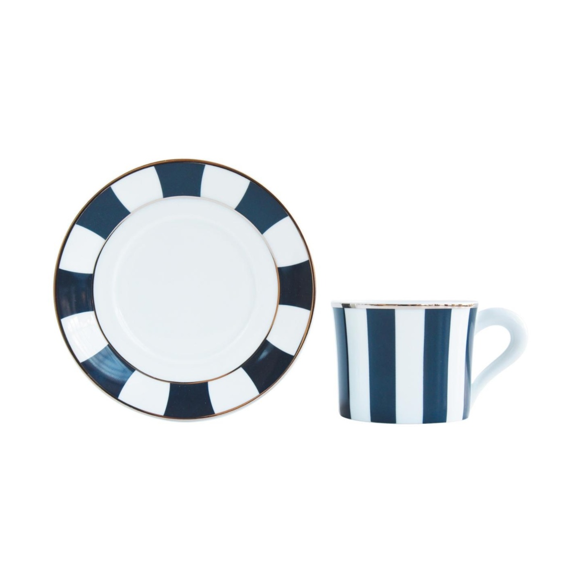 Bernardaud, Galerie Royale Night Blue, Tea cup and saucer