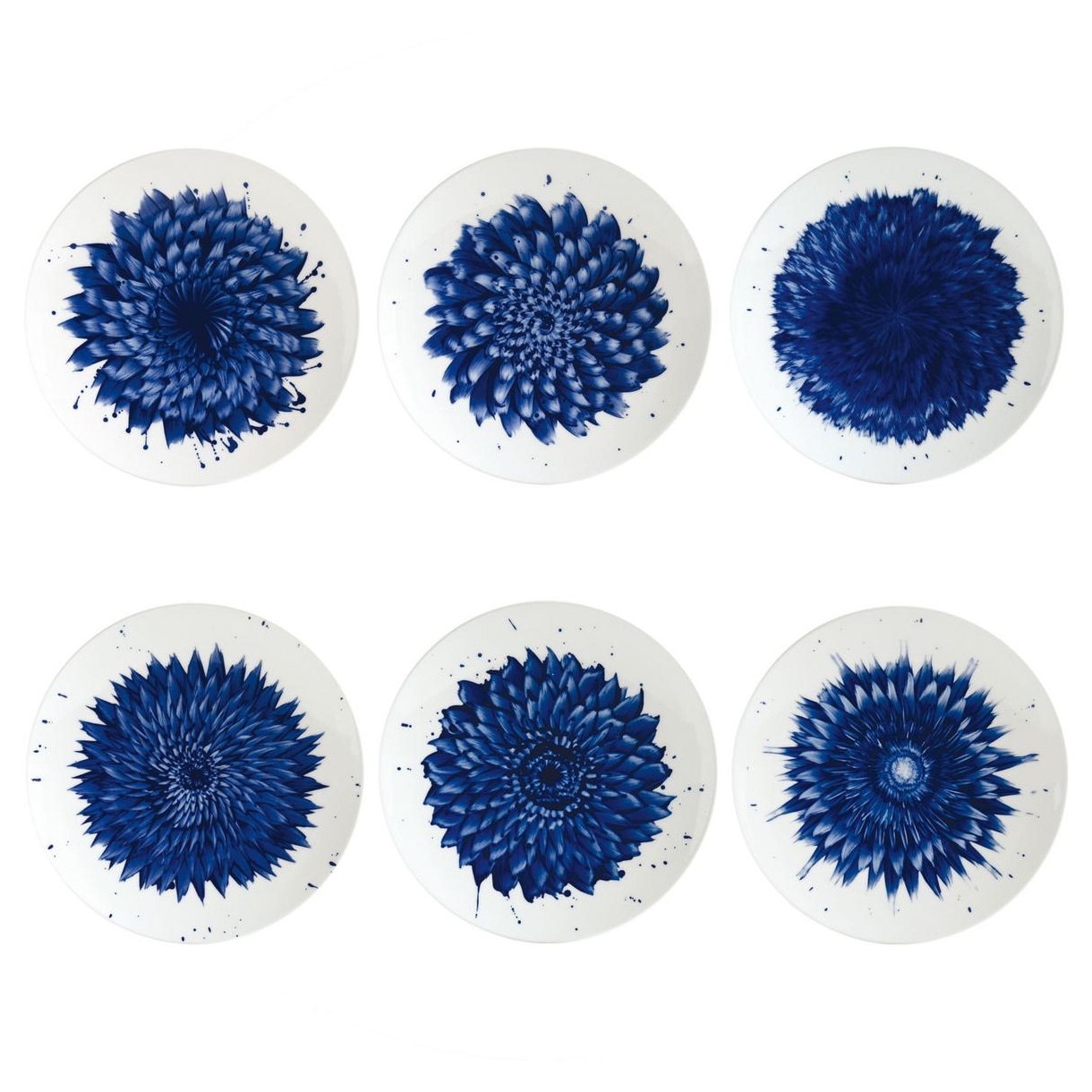 Bernardaud, In bloom, Set of 6 coupe dessert plates