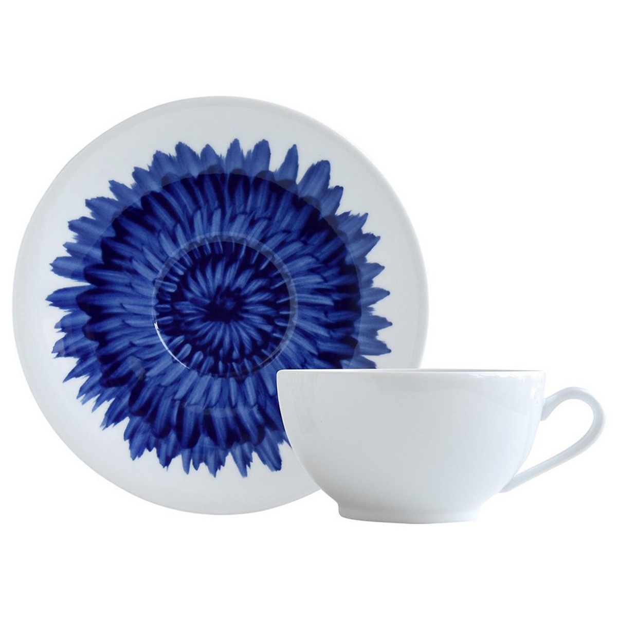 Bernardaud, In bloom, Set of 2 breakfast cups and saucers