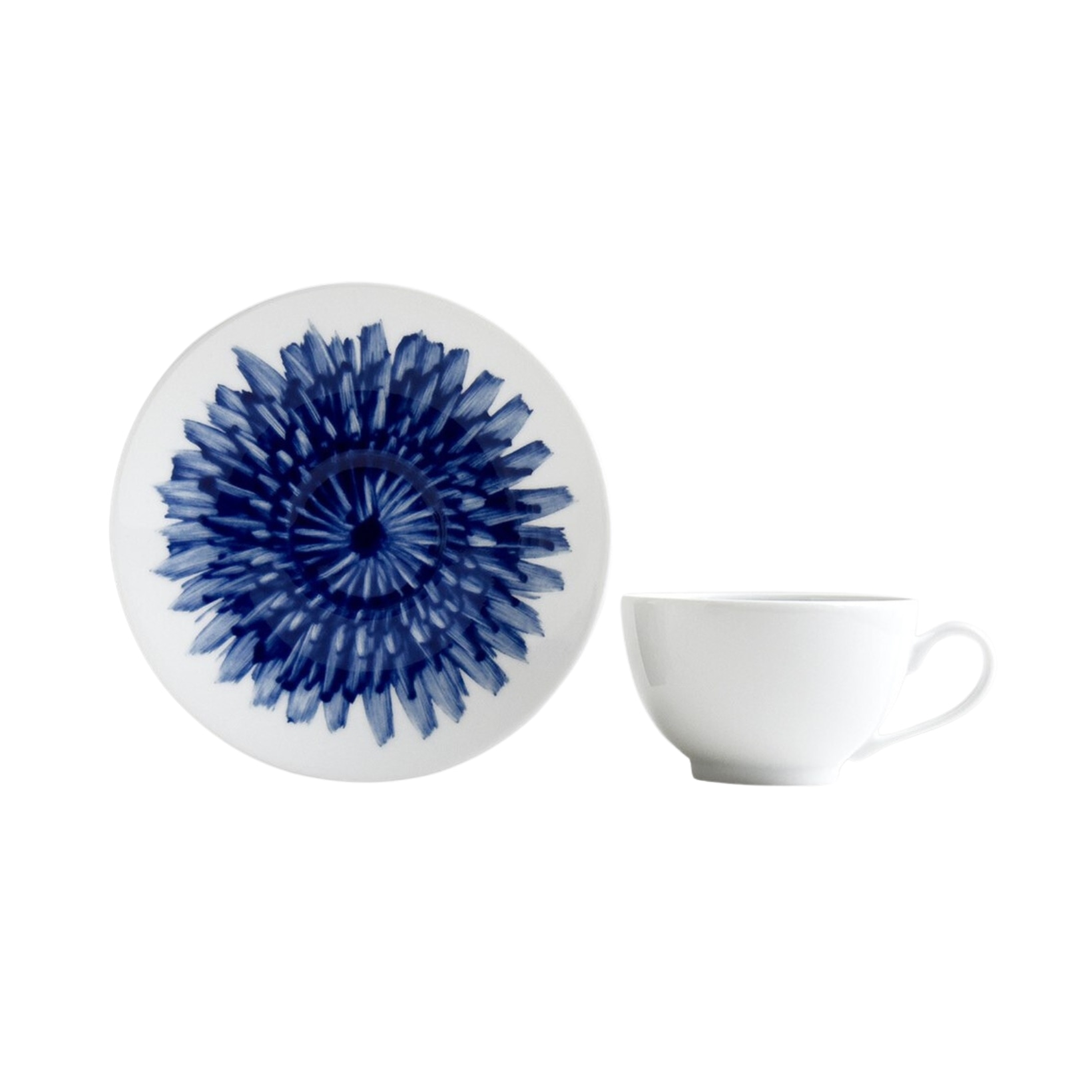 Bernardaud, In bloom, Set of 4 tea cups and saucers