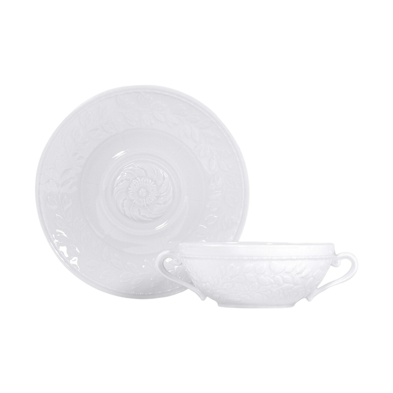 Bernardaud, Louvre, Bouillon cup and saucer