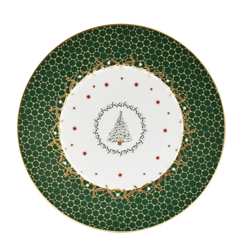 Bernardaud, Noël, Christmas Tree salad plate