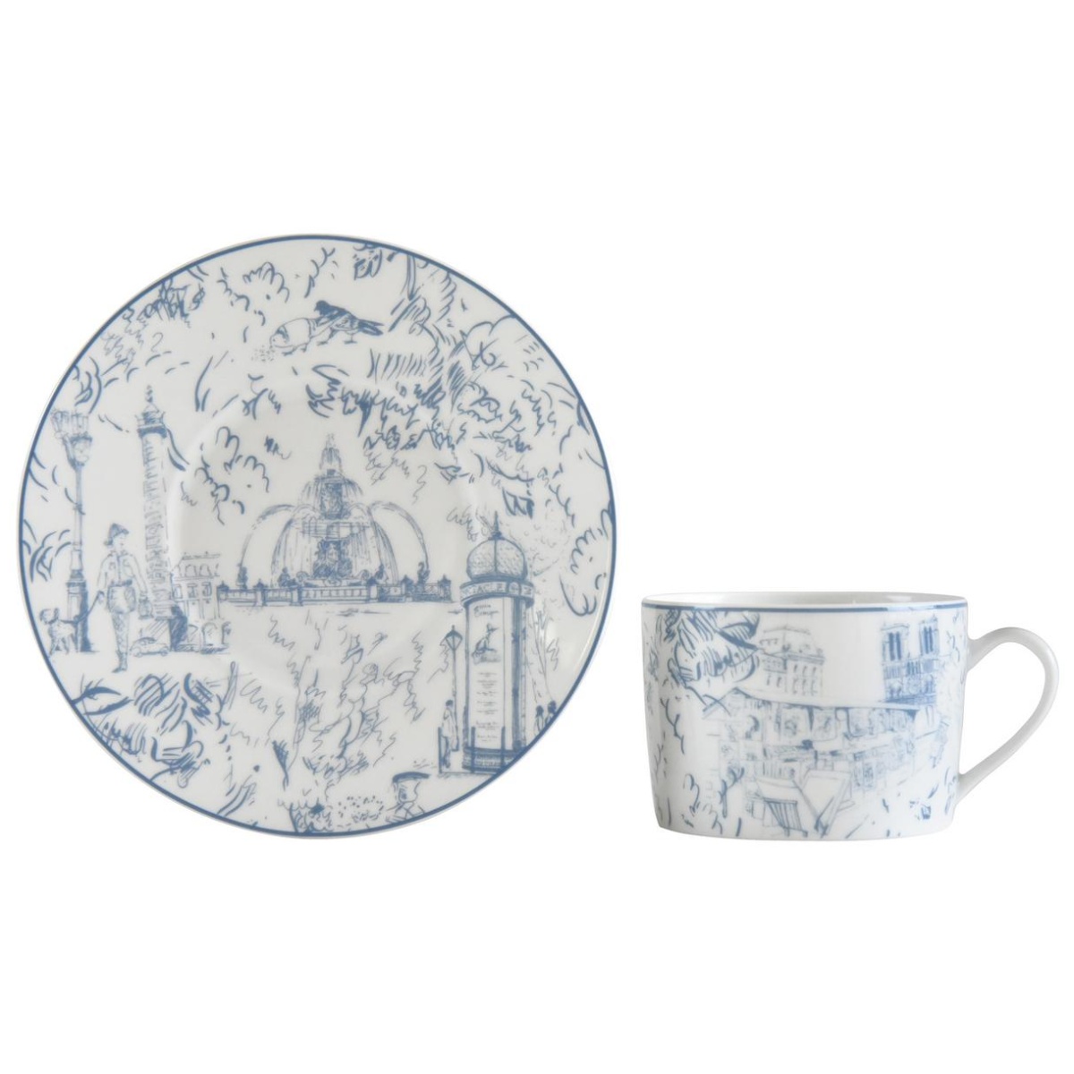 Bernardaud, Tout Paris, Extra tea cup and saucer