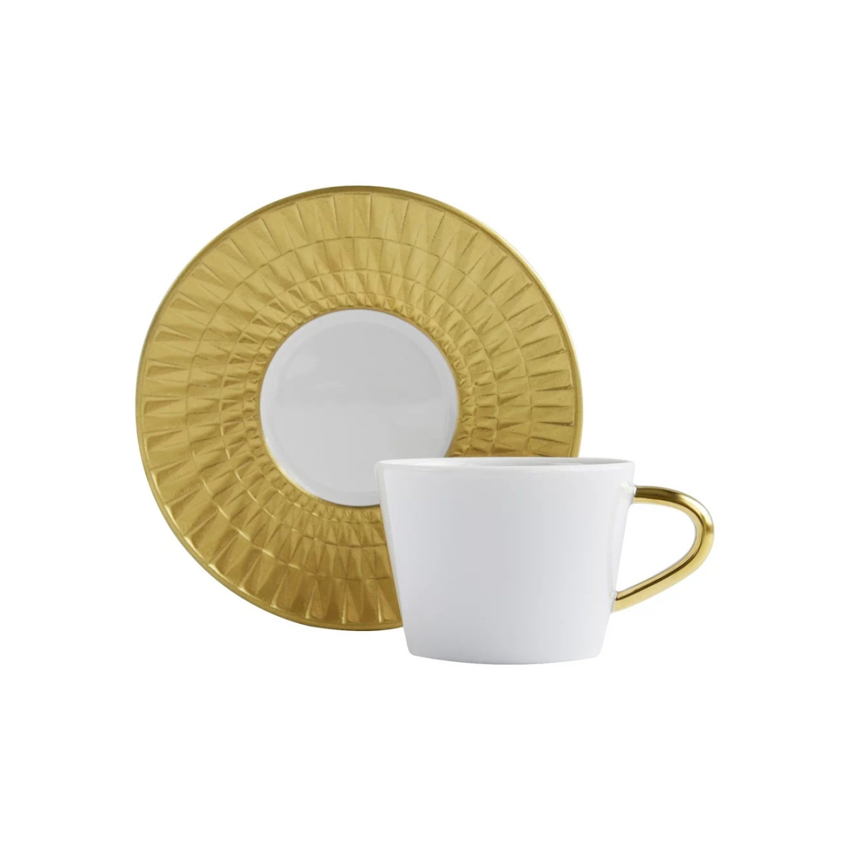 Bernardaud, Twist Gold, Tea cup and saucer