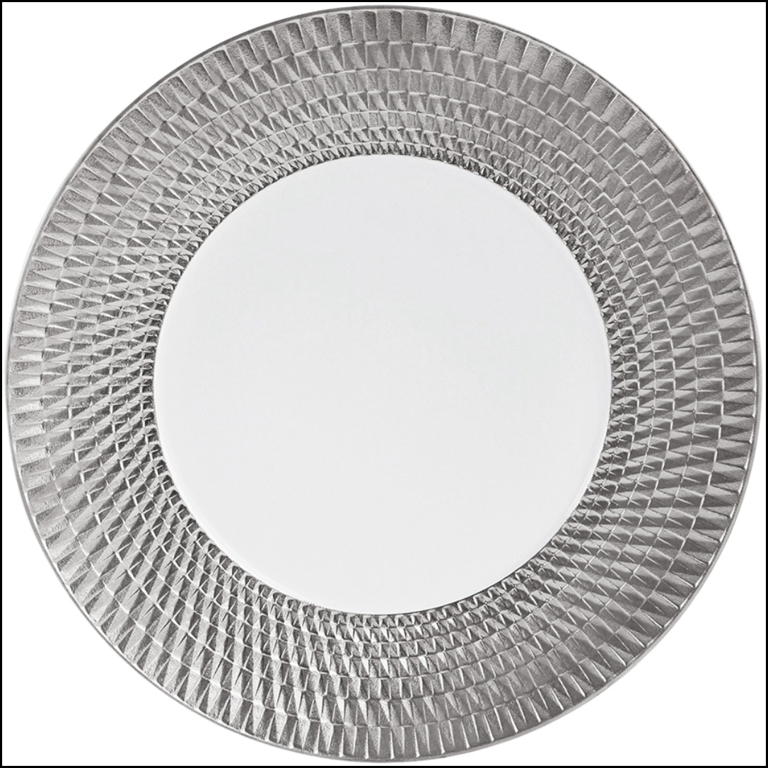 Bernardaud, Twist Platinum, Presentation plate