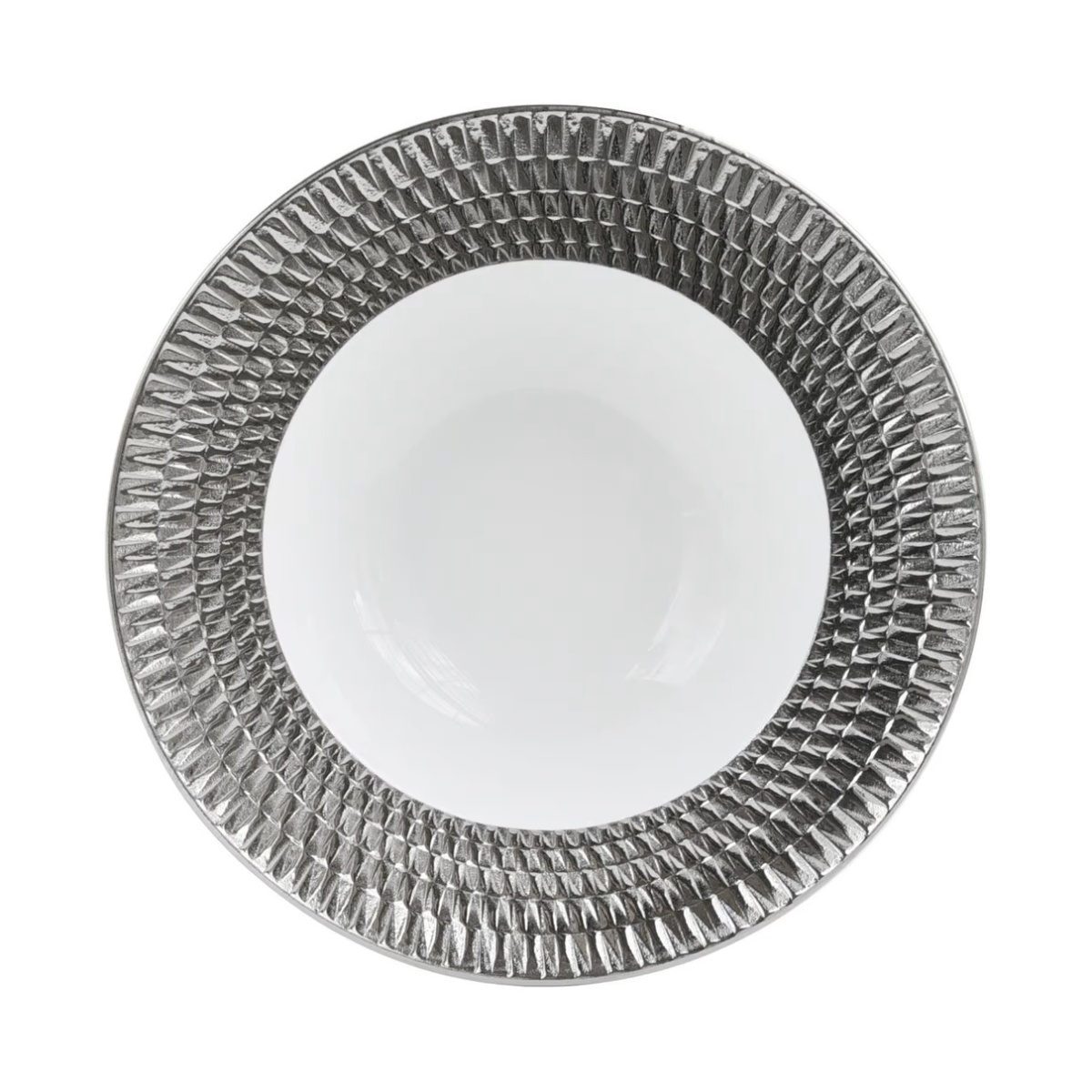 Bernardaud, Twist Platinum, Rim soup plate