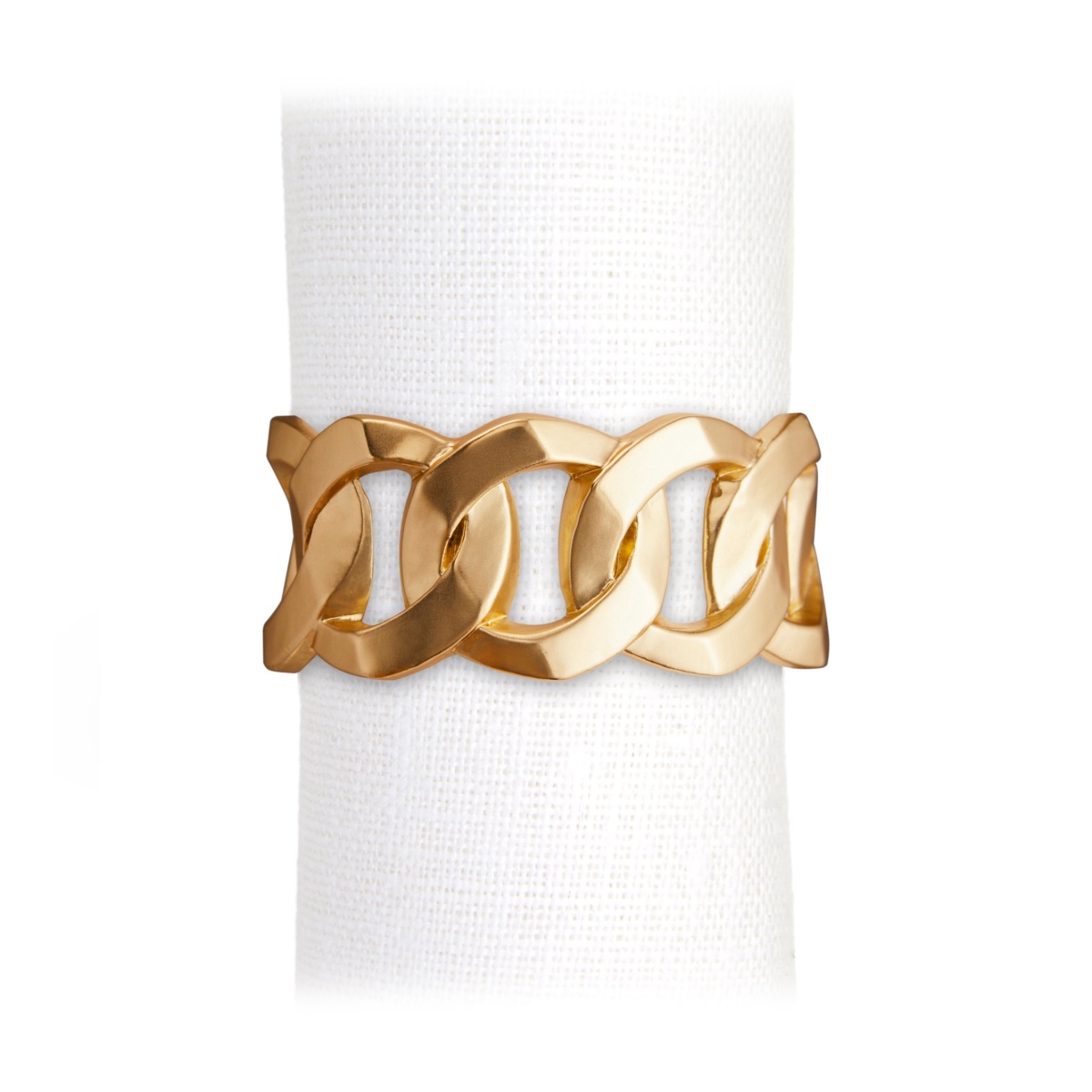 L'Objet, Napkin Jewels, Cuban Link Napkin rings, set of 4