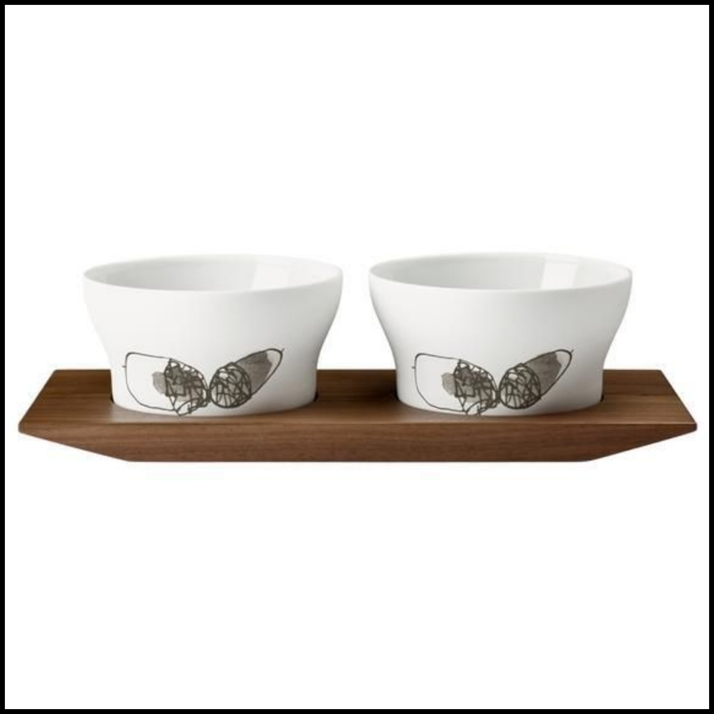 Hering Berlin, Piqueur, Set of 2 jam dishes on tray