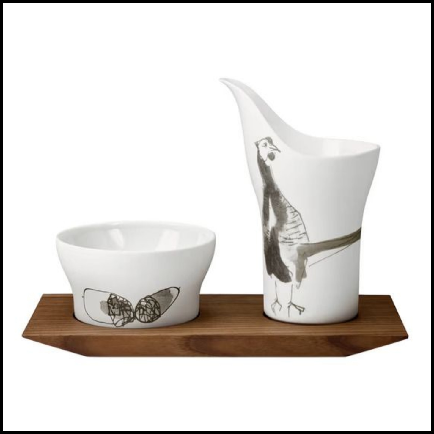 Hering Berlin, Piqueur, Set of 2 breakfast-/antipasti dishes on tray