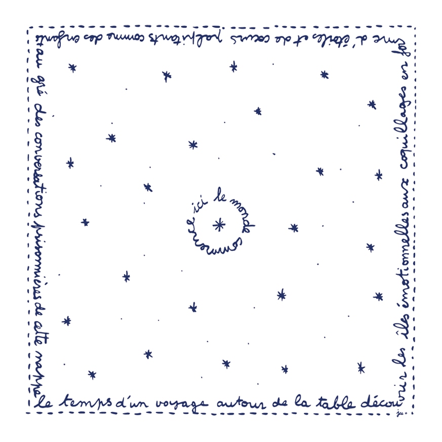 Gien, L'Archipel Sentimental, Square tablecloth