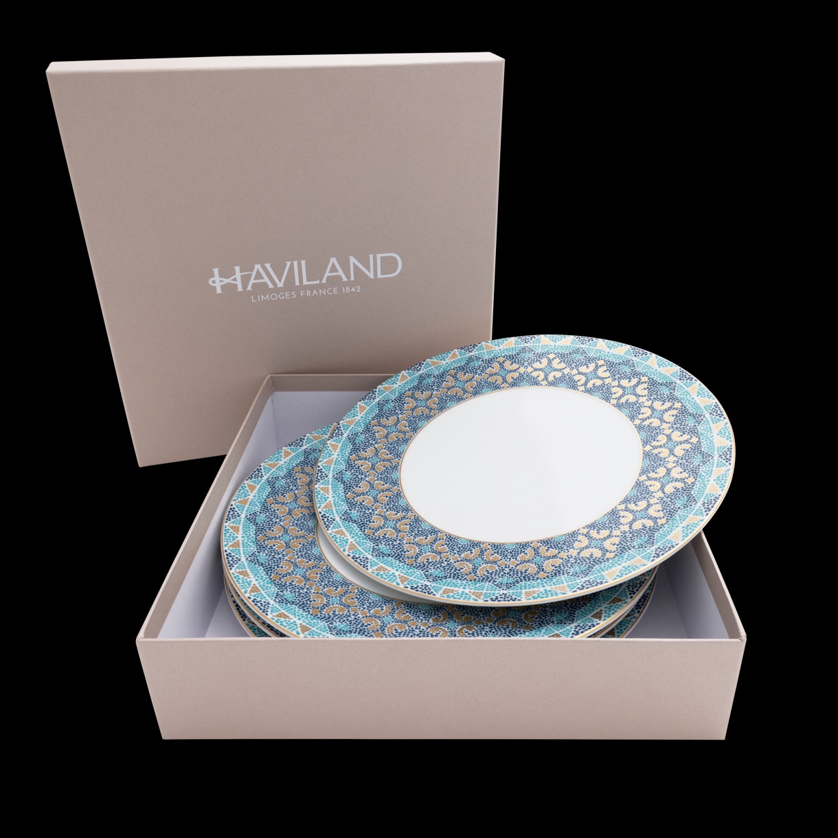 Haviland, Portofino, Set of 4 dessert plates