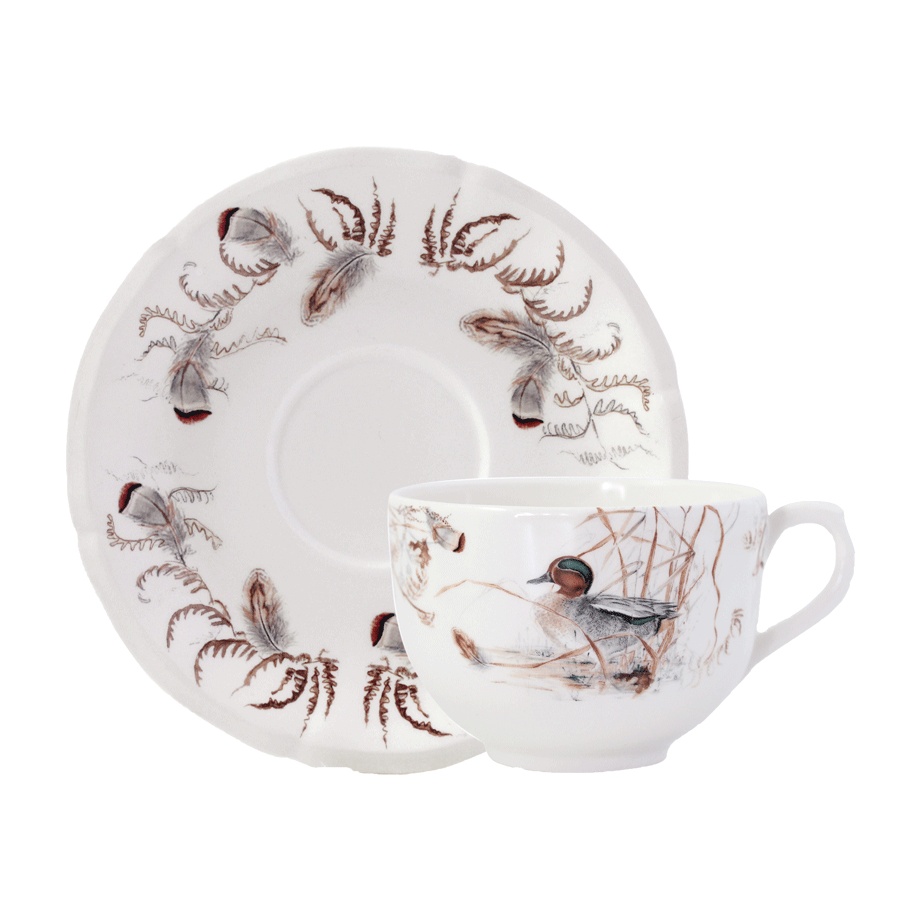 Gien, Sologne, Jumbo cup & saucer