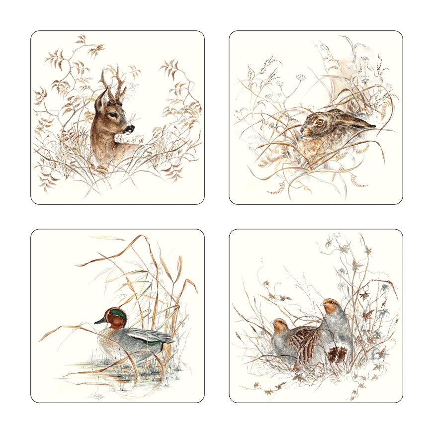 Gien, Sologne, Coasters, set of 4