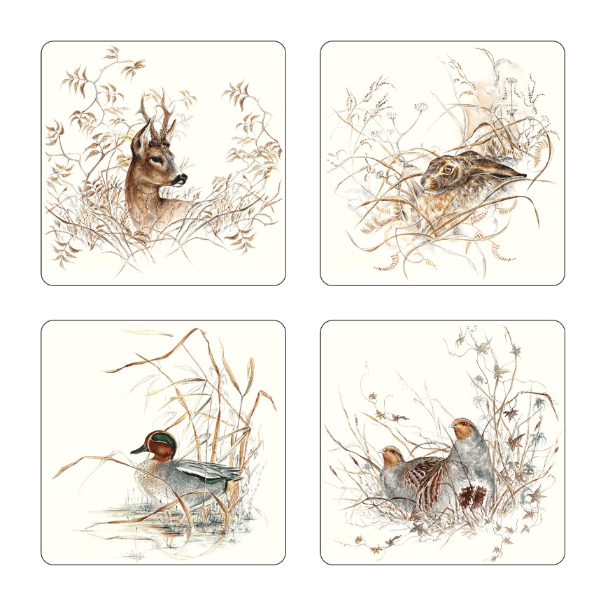 Gien, Sologne, Coasters, set of 4