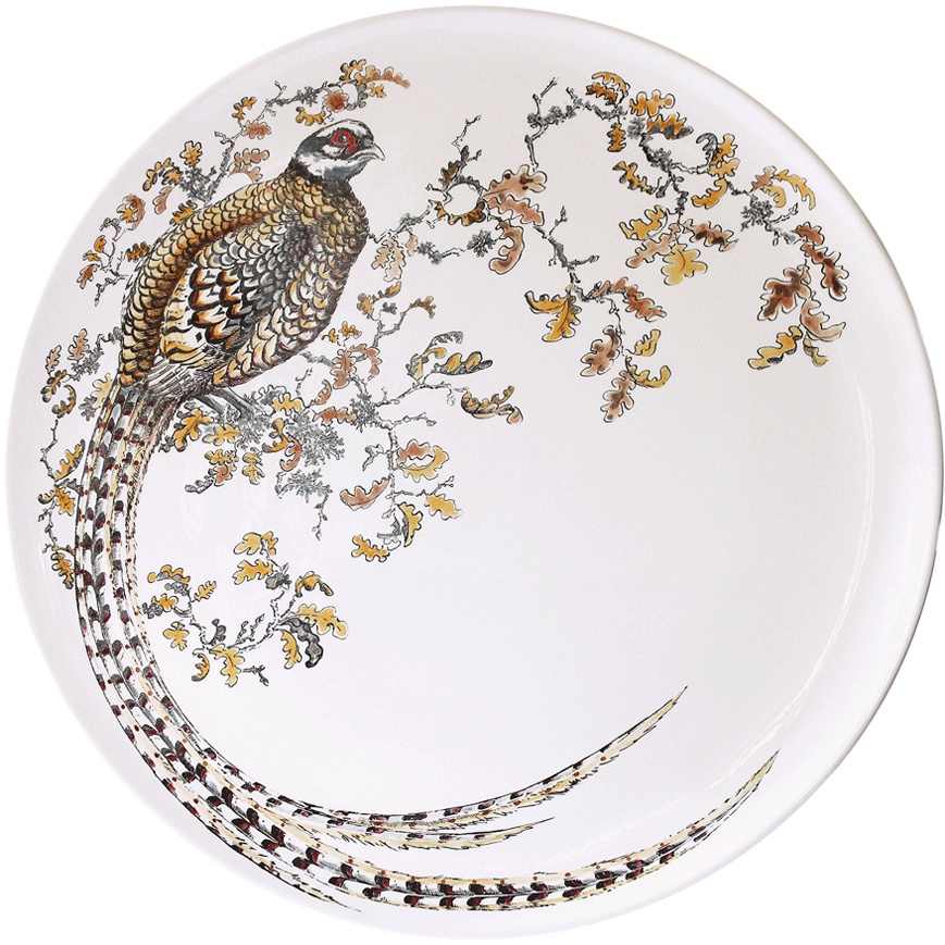 Gien, Sologne, Large platter Pheasant