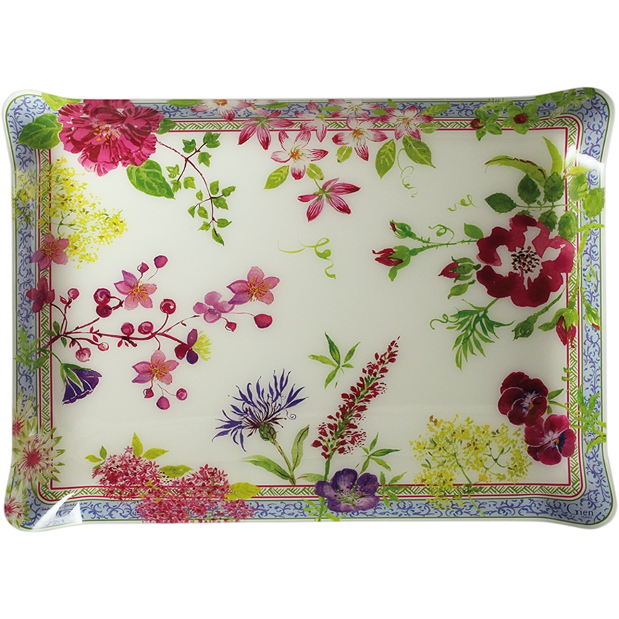 Gien, Millefleurs, Acrylic serving tray large