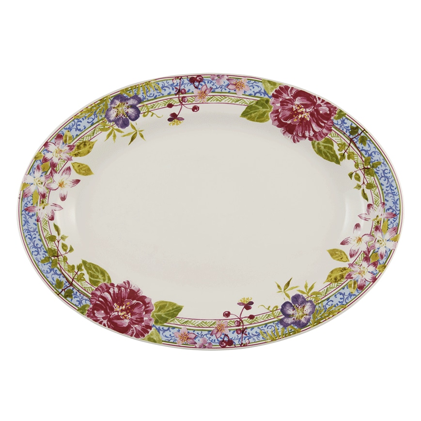 Gien, Millefleurs, Oval platter