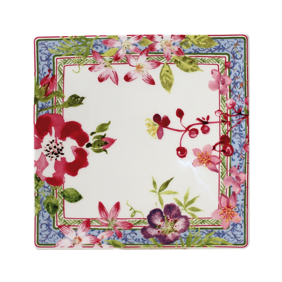 Gien, Millefleurs, Square plate small