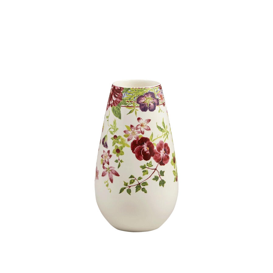 Gien, Millefleurs, Contour vase medium