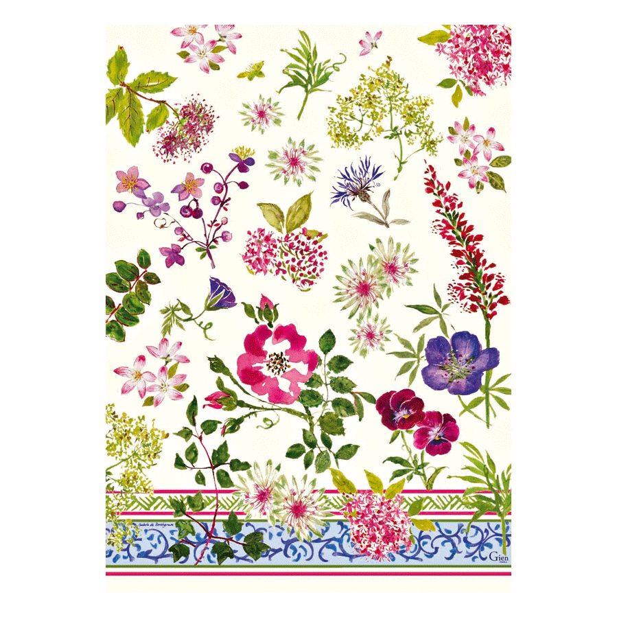 Gien, Millefleurs, Tea towel, set of 2