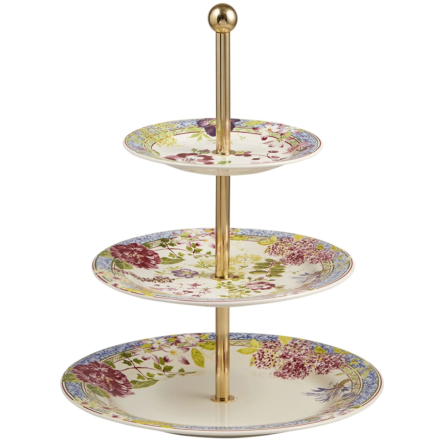 Gien, Millefleurs, Three-tier cake stand
