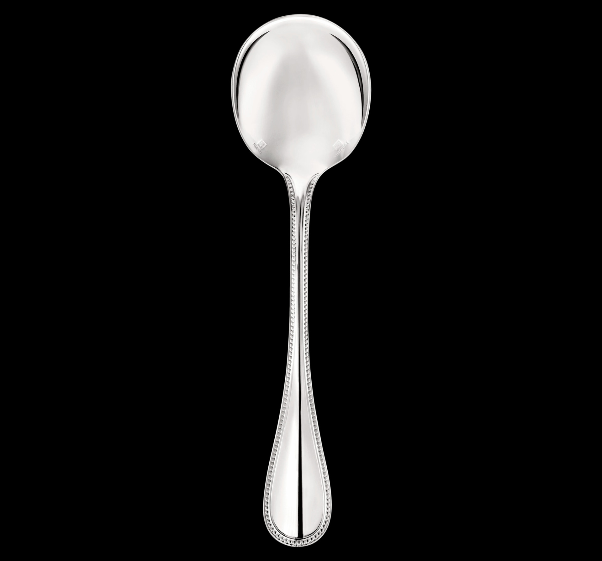 Christofle, Perles cutlery, silver plated, Cream soup spoon